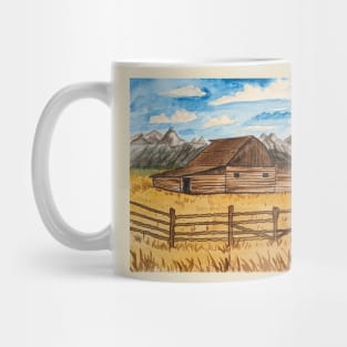 Historic barn at the Grand Teton Mountain Range Mug